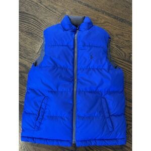 Polo Ralph Lauren  Reversible Puffer vest Boy South Medium 10 12 Blue Gray